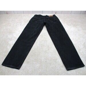 VINTAGE Levis Jeans Men 550 Relaxed Fit Straight 34 Black Denim Cotton 34x33 90s